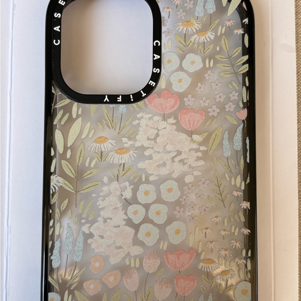 Casetify Floral iPhone Case - Black and Pastel